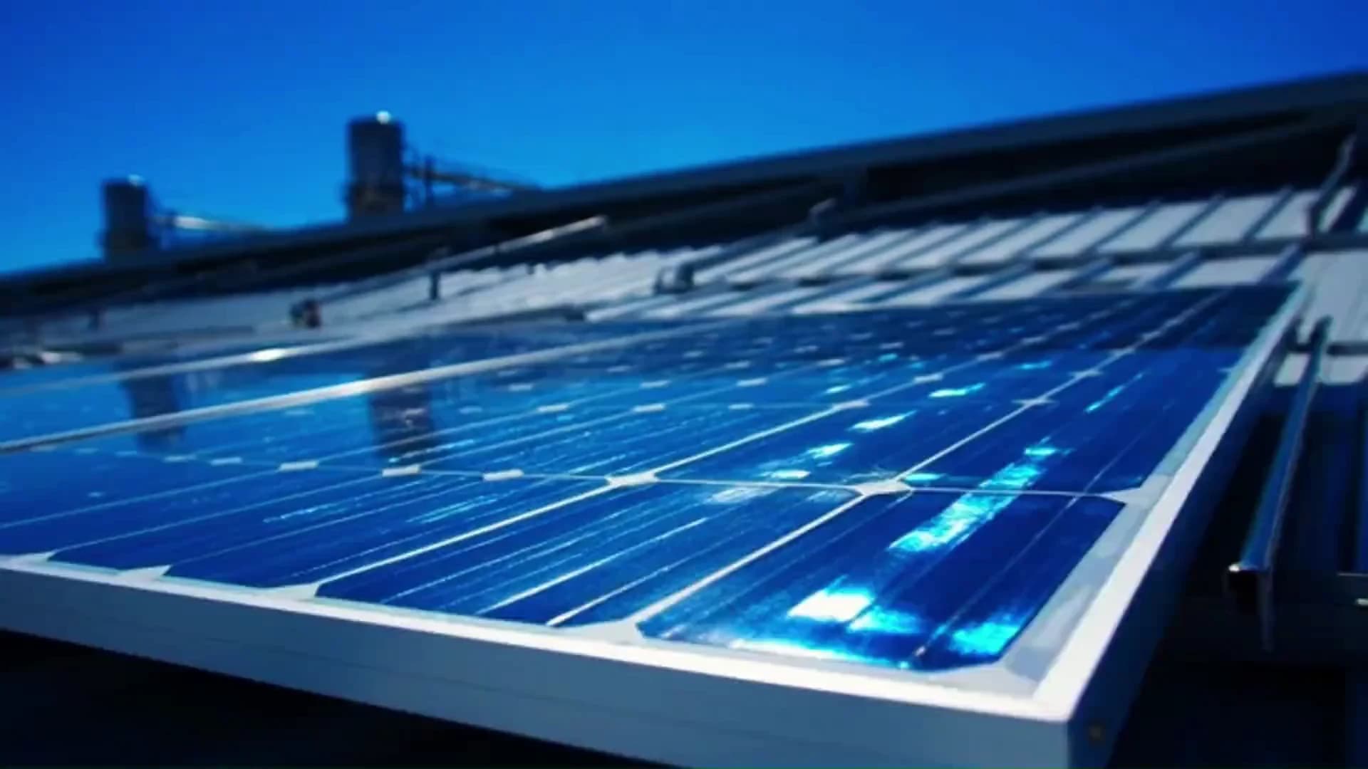 Rooftop solar installation on a Ghanaian industrial facility